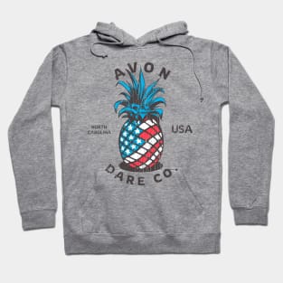 Avon, NC Summertime Vacationing Patriotic Pineapple Hoodie